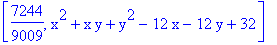 [7244/9009, x^2+x*y+y^2-12*x-12*y+32]